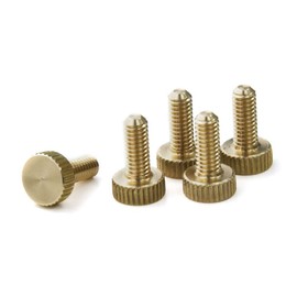PrecisionGeek Brass Flat Knurled Thumb Screws M3×10 mm – Set of 5 for DIY, Electronics, PC Builds & Tool-Free Fastening