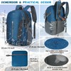 RAINSMORE Hiking Backpack Men Women 40L Waterproof Backpack Lightweight Foldable