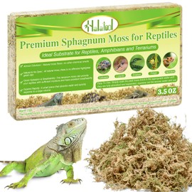 Halatool 3.5OZ Natural Sphagnum Moss for Reptiles Premium Reptile Moss Ideal Terrarium Moss for Box Turtles Hermit Crabs Leopard Gecko Snakes and Hamsters Enclosure