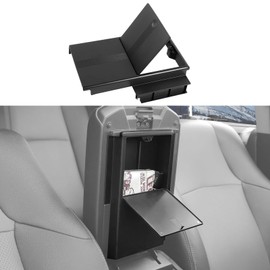 CheroCar Armrest Pad Storage Box Insert Hidden Center Console Tray Organizer Fit for Toyota 4Runner 2010-2023 Hidden Armrest Storage Tray Interior Organizer for 4RunnerAccessories