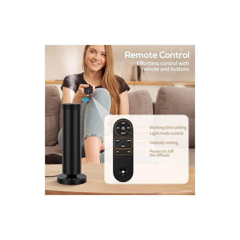 Waterless Diffuser with 108ML Essential Oils, Covers 1500 Sq Ft,