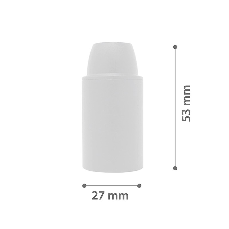 HALOTEC Pack of 4 E14 Bulb Sockets, White, Smooth Small