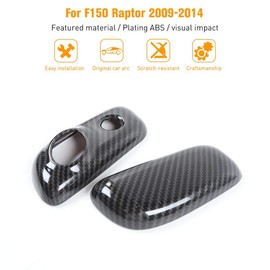 Hoolcar Interior Accessories Gear Shift Knob Cover ABS Decoration Trim for 2009-2014 Ford F150 Raptor, Carbon Fiber