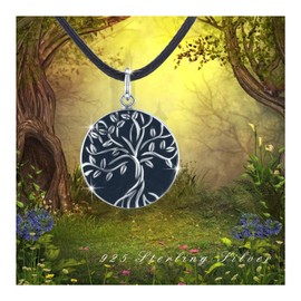 REDSUN Medaillon zum öffnen für Bilder Baum des Lebens Medaillon Halskette 925 Sterling Silber Foto Amulett Medaillon zum Öffnen von Bildern Amulett Schmuck Geschenke für Frauen Mädchen