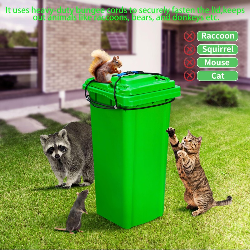Trash Can Locks for Animals - 2PCS Garbage Can Lid