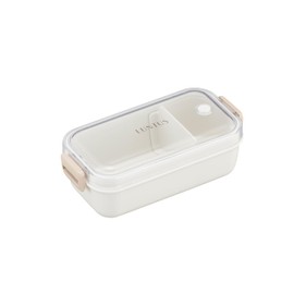 Asbel C-Lantas SA500N Lunch Box, Smart Lock, Easy to Serve, Antibacterial, Domed, 1-Tier, White