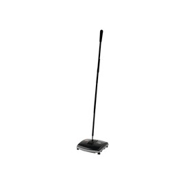 Rubbermaid Commercial Products Executive Series 6.5" Single-Action Mechanical Sweeper Cordless Black Collects Dust Dirt and Debris from Hard Floors and Carpet