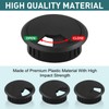 Pack of 9 Desk Cable Tidy, Plastic Cable Grommet, Black