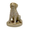 Solid Rock Stoneworks Sitting Golden Retriever on Base Concrete Statue,