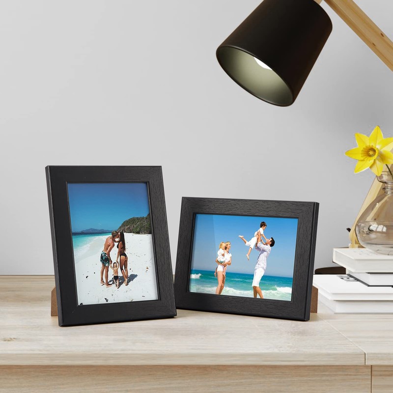 PETAFLOP Picture Frames 4 by 6 7 Pack, Black 4x6