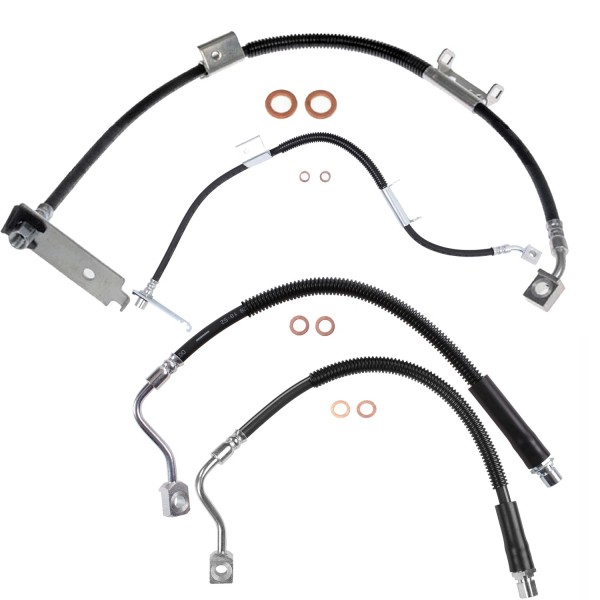 Sunsong Front & Rear Left & Right Brake Hydraulic Hose