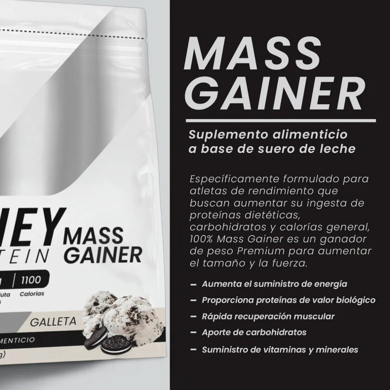Suplemento Polvo Psn Whey Protein Mass Gainer 8kg Galleta