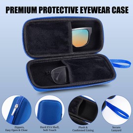 YLZZMDQSZ Eyeglasses Case, Sunglasses Travel Case for Multiple Glasses Sunglasses Organizer, EVA Hard-Shell Eyewear Storage