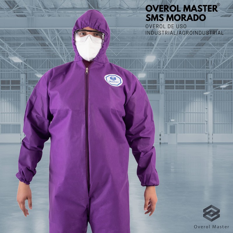 Overol Master | Overol Desechable de Colores (Morado, L)