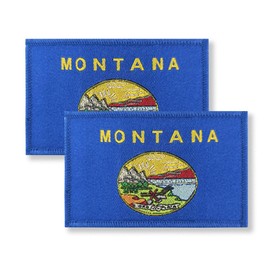 Overdecor Montana Flag Patch Tactical Military Patches - Hook and Loop Fastener, 2 Pack
