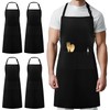 PB TECH Aprons 4 Pcs Adjustable Bib Apron with 2