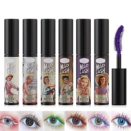 Regalos de Halloween Máscara de pestañas de colores Maquillaje Voluminizador Construcción de volumen Resistente al agua Sensacional Lavable           