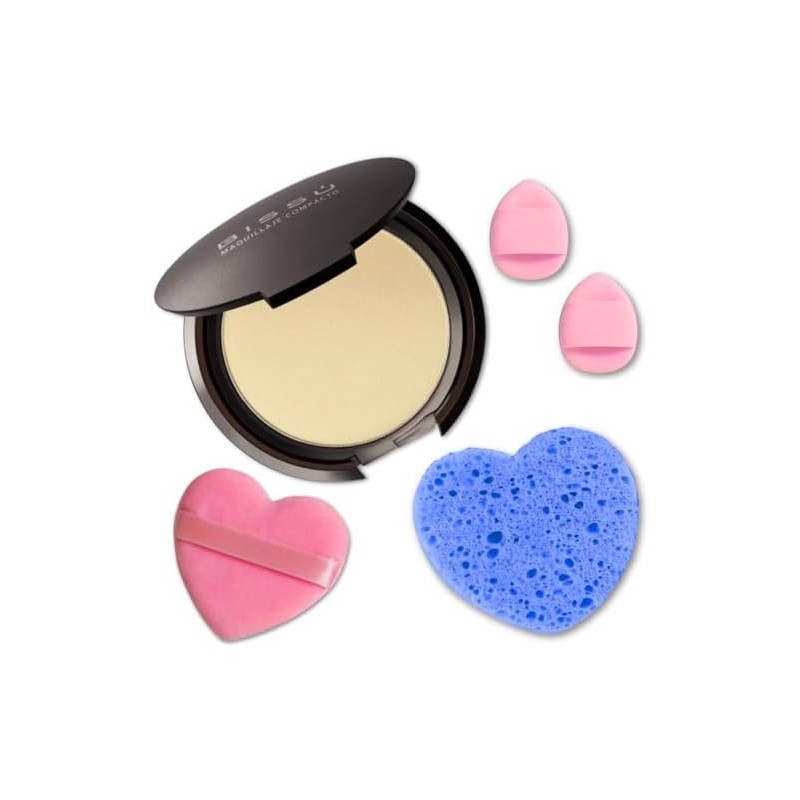 Kit de maquillaje y exfoliación – Polvo compacto Bissú +