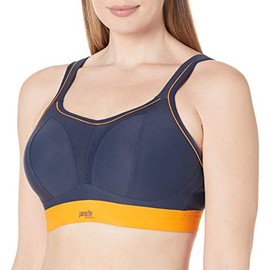Panache Women's Non-Wired Sports Bra, Navy Orange, 38B