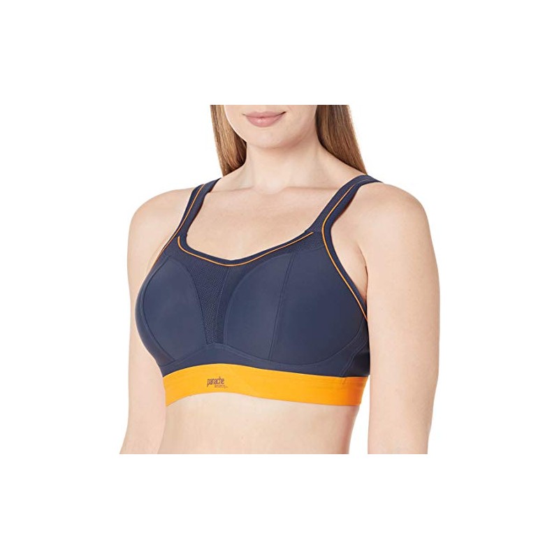 Panache Women's Non-Wired Sports Bra, Navy Orange, 38B