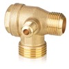 3 Way Check Valve Male Thread 3-Way Brass Air Compressor