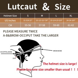 Lutcaut German Style Leather Motorcycle Half Helmet for Adults Men Women, DOT Approve...