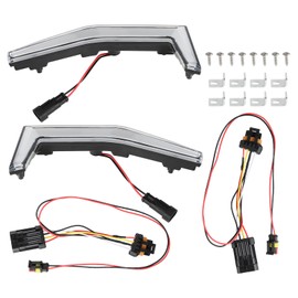 AUTOKAY Fang Accent Grill Lamps LED Front Light for Kawasaki Teryx KRX 1000, Teryx KRX 1000 Special Edition, Teryx KRX 1000 Trail Edition LED Signal Light Replaces FQTL001