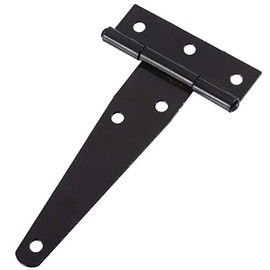 TOOLSTAR T Hinges T Hinge for Gate, Shed, Stable Door Hinge for Gates, Shed Doors, Wooden Case Etc (1 Piece), black