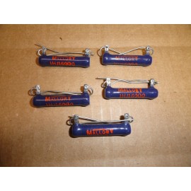 MALLORY RESISTORS, 16K OHM, 10 WATT, (LOT OF 5) NEW / NOS