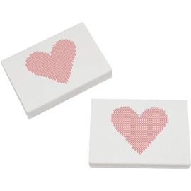 2 x 45mm 'Knitted Heart' Erasers/Rubbers (ER00044194)