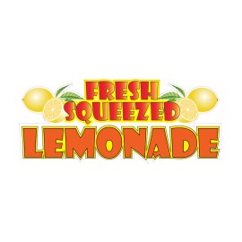 genetic/unbranded Food Truck Decals Fresh Squeezed Lemonade Concession Concession Sign Brown - 36 in on Longest Side