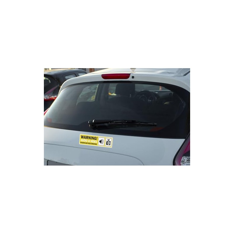 4 x Dashcam Recording Vinyl Stickers - Audio & Video