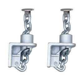 Mytee Products 2 - Pack 3/8" Grade 70 Floor Chain Tie Down Anchor for Flatbed Trailers, Deck, Auto Lift Wrecker - Trailer Chain Tie Down Bolt-On - 6000 lbs WLL