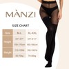 MANZI Mock Thigh High Look Tights Suspender Plain Curves Hold