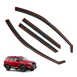 in-Channel Window Visors Rain Guards FIT Nissan Pathfinder Side (2022-2025) – 4-Piece in-Channel Dark-Smoke Polycarbonate Vent Deflectors