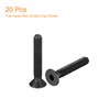 uxcell 1/4-20x1-1/2 Flat Head Socket Cap Screws, 10.9 Grade Carbon