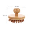 Ipetboom Mushroom Shape Massager Wooden Comb Wide Tooth Manual Scalp