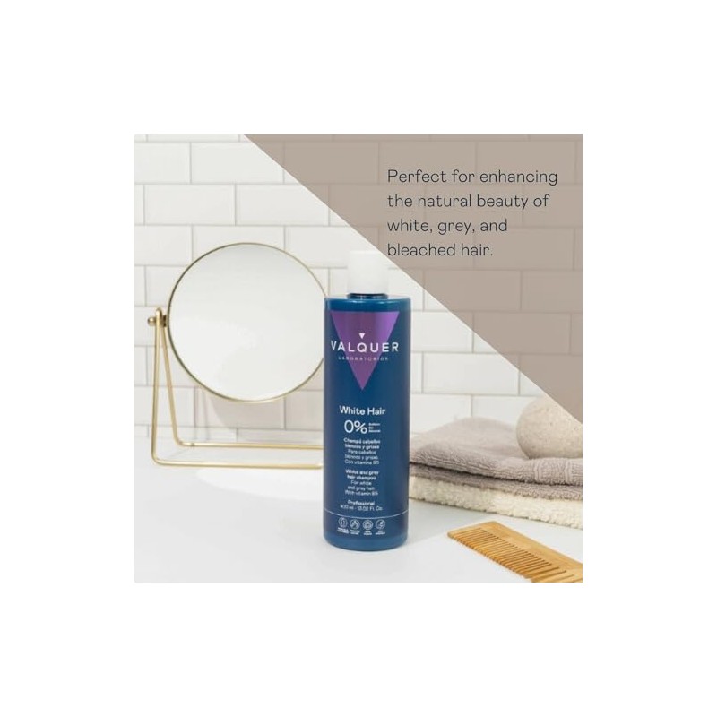 Valquer Profesional Shampoo for White and Grey Hair% No Salt,