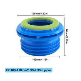 1 Pcs Toilet Flange Seal, Universal Toilet Flange Sealing Ring Fit 100-110mm Pipes (PVC)
