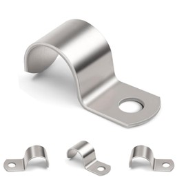30 Pcs Pipe Strap Clamps 1 Hole, Pipe Straps Pipe Brackets Ø 16 mm, Stainless Steel Pipe Clips, Heavy Duty Metal Conduit Clips Pipe Clamps for 15-16mm EMT Conduits Pipe Fixing Brackets(M16)