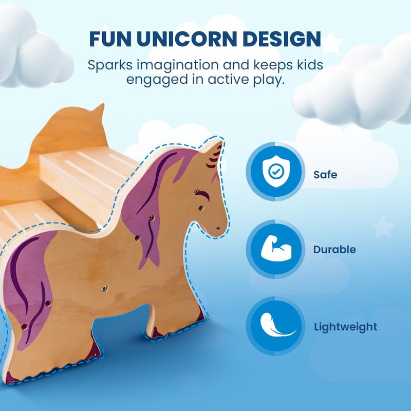 Toddler Step Stool Unicorn 2 Step Design Anti-Slip Stool for