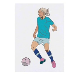 'Woman Football Player ' Temporary Tattoo - Water Resistant, Skin-Safe, Non-Toxic Transfer (TO00082073)