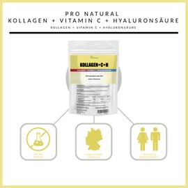Pro Natural Pur Collagen Hydrolysate Skin Joints Cartilage Complex Collagen + Hyaluronic + Vitamin C