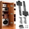 Mdkave 14inch Pocket Door Slides with Hinges,Pocket Cabinet Door Hardware