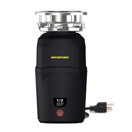 A400 Garbage Disposal 1/2 HP for Kitchen Sink, Small Fit Food Waste Disposer Fast Continuous Feed Stainless Steel Grinding, Quietness, Ease of Installation, Corded, Powerful Drainage Half Horsepower