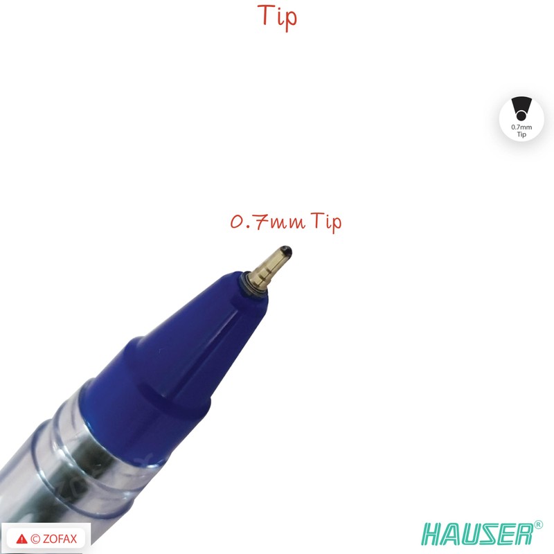 HAUSER Eon 10 x 0.7mm BLUE Smooth Ballpoint Pens Triangular