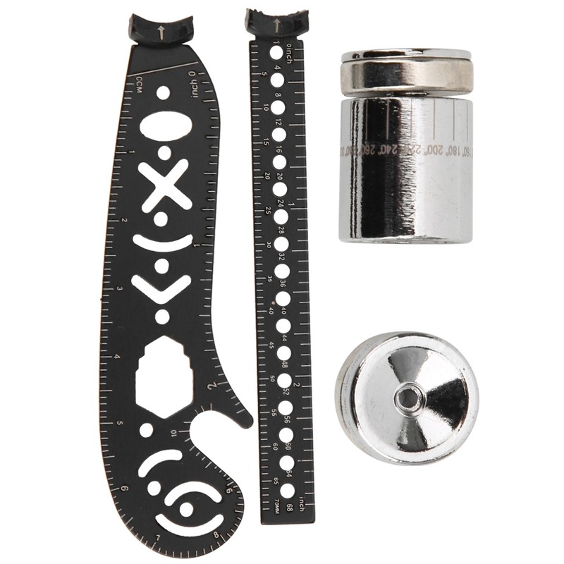 Black Iron Multifunction Drawing Ruler Tool Innovative Painting Magnetic Compass