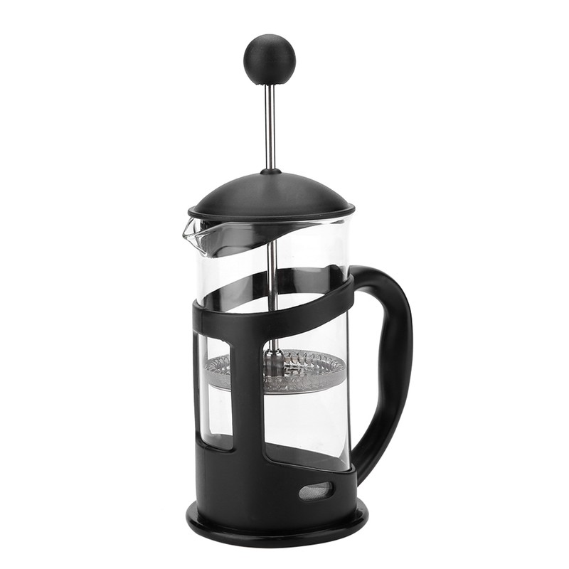 Portable Stainless Steel Glass Cafetiere French Press Maker Home Office