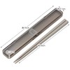 Skater ABC3AG-A Mauve Gray Chopsticks and Case Set, 7.1 inches