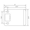 Stone Harbor Hardware 50125-3 Extended Lip Strike Plate with 2.5"